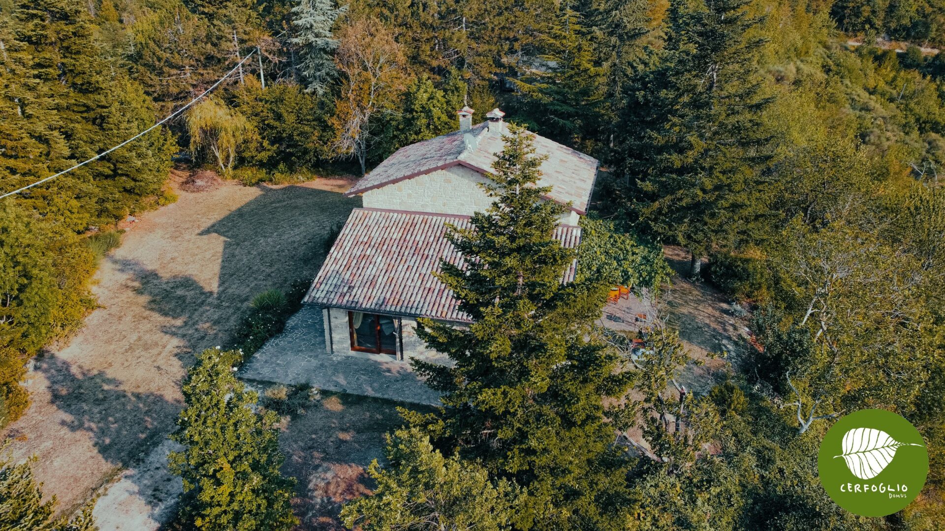 Cerfoglio villa incantata Sarsina e Ranchio, vista aerea